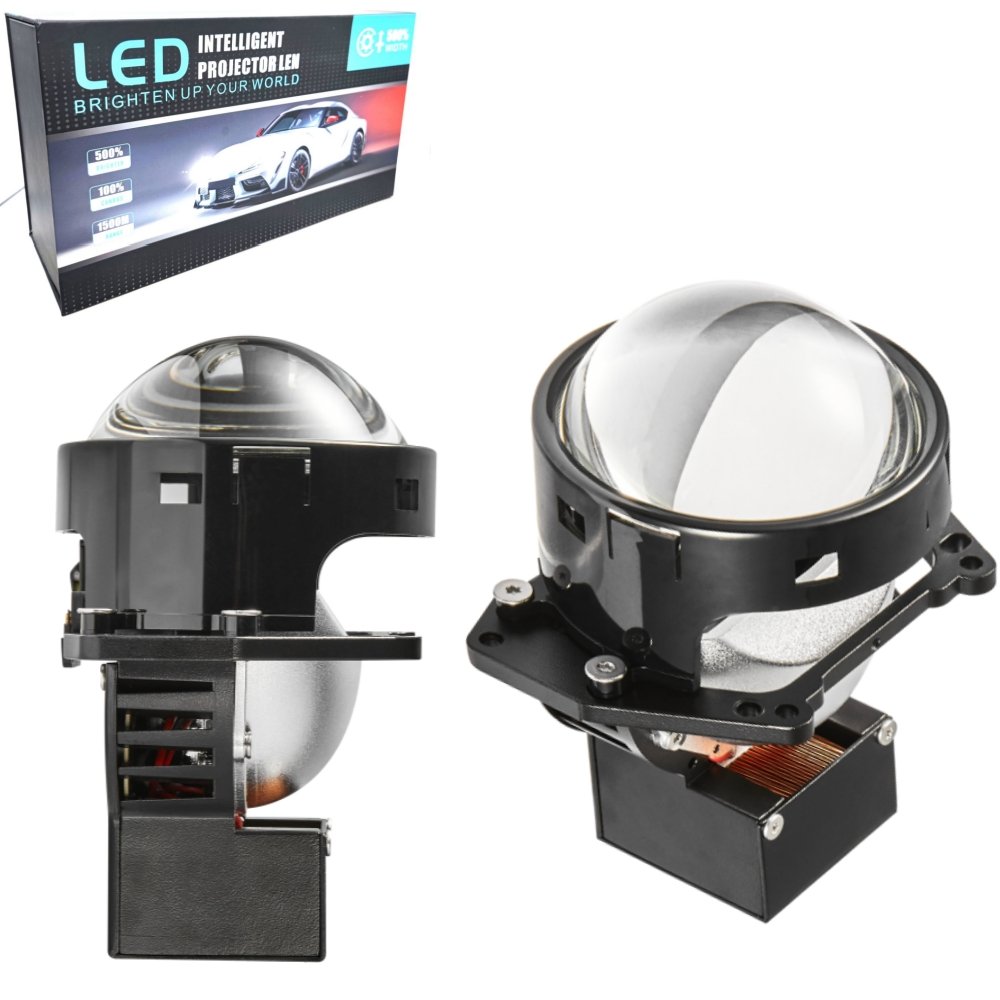 New 6000 3000K 5000K Automotive LED Projector Headlights 9007 H4 Bi LED HB3 HB4 Laser Car Headlight Lens 12V Volta